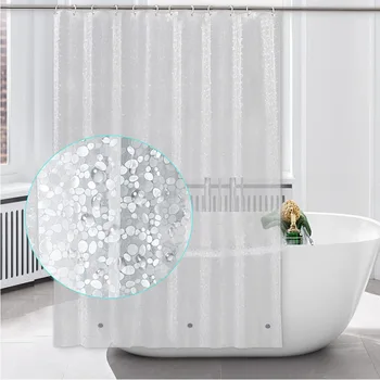 Прозрачная занавеска для душа PEVA 3D, водонепроницаемая занавеска для ванной комнаты с крючком, гостиничные занавески для душа для дома