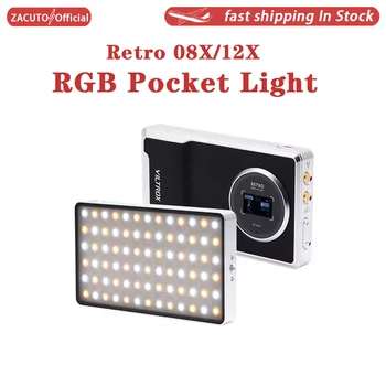 Viltrox Retro 08X Портативный Светильник RGB LED Handheld Video Selfie Photo Fill Мягкая Лампа Освещает приложение Control 2500K-8500K