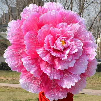 70-сантиметровый зонт с цветком китайского пиона в стиле ретро для детей, Реквизит для детского танцевального представления, Свадебное украшение