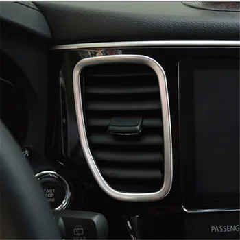 Для Mitsubishi Outlander 2016 2017 2018 ABS Хромированный автомобиль Среднее вентиляционное отверстие на выходе состояние панели Управления крышка отделка рамки лампы 4шт