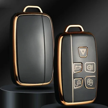 Чехол для ключей от машины для Jaguar для Land Rover Аксессуары Корпус Ключи Черный чехол для украшения ключей