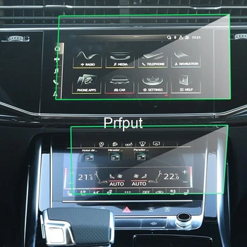 Автомобильная Навигация Закаленное Стекло Экран Защитная Пленка Наклейка Для Audi Q8 2019 2020 2021 Радио GPS ЖК Приборная Панель Защита Экрана