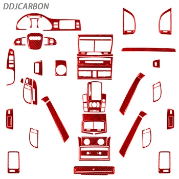 Красное рулевое колесо из углеродного волокна, выпуск воздуха, переключатель передач, стеклоподъемник, накладка, аксессуары, аксессуары, наклейки для Audi Q7 2007-2015