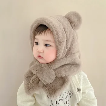 Интегрированный дизайн, незаменимая зимняя детская шапка, шарф, модный и универсальный детский шарф, шапка, набор перчаток