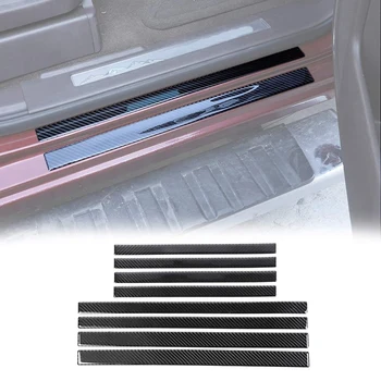 Наружная накладка порога, защитный элемент крышки для Chevrolet Silverado GMC Sierra 2014-2018 из мягкого углеродного волокна