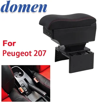 Для peugeot 207 коробка для подлокотников для автомобиля peugeot 207 коробка для подлокотников Внутренняя модификация USB зарядка Пепельница Автомобильные аксессуары