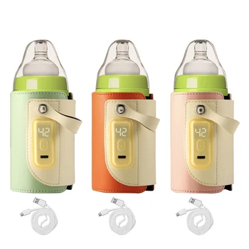 Подогреватель бутылочек для кормления Через USB, нагревательный рукав, Подогреватель молока, Регулировка температуры