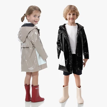 Скидка 2023 модный детский плащ непромокаемые куртки от 2 до 14 лет детское пальто