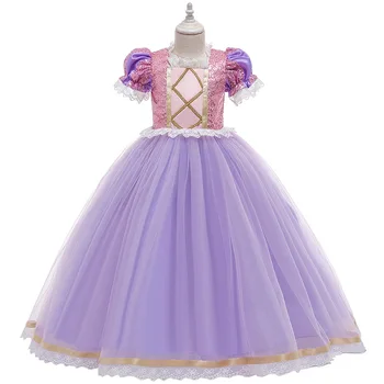 2023 Новое платье принцессы с длинными волосами для девочек Лопе, платье Софии, 61 Детское представление