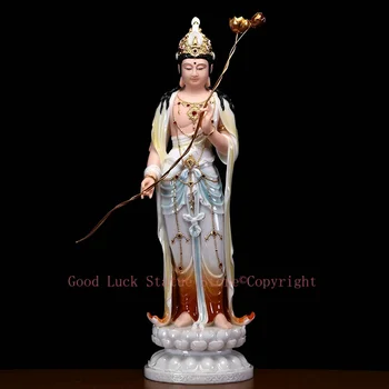 48 см Большая буддийская фигурка Высокого качества Богиня Махастхамапрапта ПУ СА БОГ будда Азия ДОМАШНЯЯ святыня защита Статуя Процветания