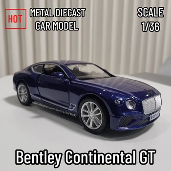 Копия автомобиля Bentley Continental GT в масштабе 1: 36, Отлитый под давлением металлический автомобиль, Миниатюрная художественная фигурка, Декоративное украшение для домашнего офиса