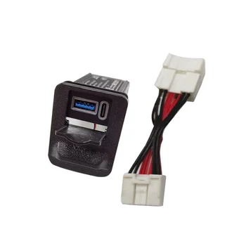Автомобильные задние сиденья USB Адаптер Зарядное устройство QC 3.0 D Разъем для быстрой зарядки Type C для Toyota Alphard Vellfire 30 Серии 2015-2023