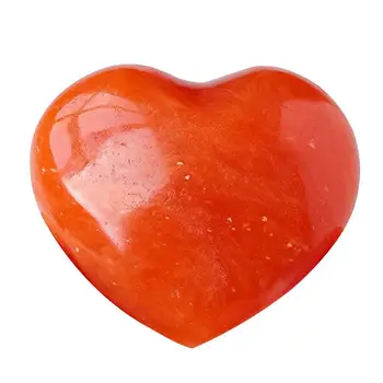 Натуральный Камень Красный Кристалл Любовь Сердце Украшение Комнаты Дома И Украшения Из Драгоценных Камней Красивый Подарок Для Женщин Мужчин