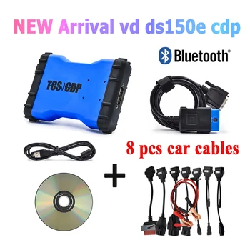 2023 Синий VD DS150E CDP с Bluetooth 2021.11/2020.23 Keygen для Диагностических Инструментов TNESF DELPHIS ORPDC Obd2 Car Truck Scanner