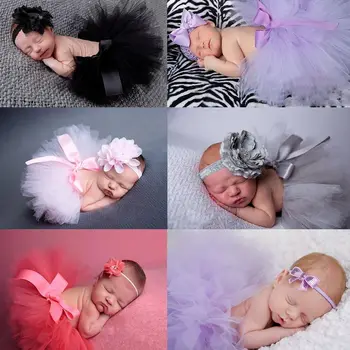 Удобная Растягивающаяся Повязка на голову с цветком для новорожденных, Платье для маленьких девочек, Детский костюм, реквизит для фотосъемки новорожденных