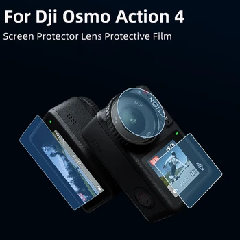 Закаленное стекло для Dji Osmo Action 4 HD Защитная пленка для переднего и заднего экрана, защитная пленка для объектива, аксессуары для камеры DJI Action 4