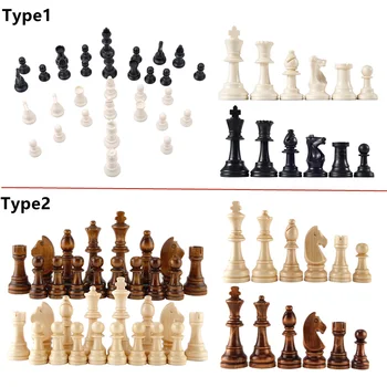 32 Средневековые Шахматные фигуры, Деревянные/пластиковые Шахматные фигуры, Международная игра в Словесные шахматы, Развлекательные Аксессуары