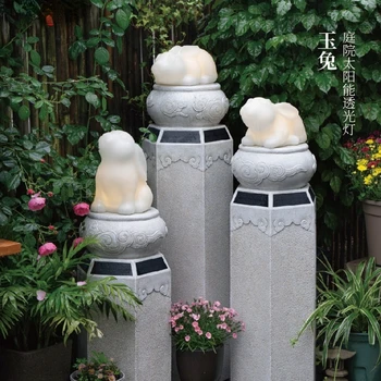 Новая китайская солнечная садовая лампа Вилла садовая наружная лампа Ландшафтное озеленение Украшения газонной лампы