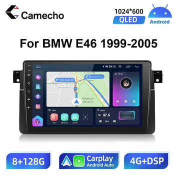 Camecho 9 Дюймов Android Авторадио 2Din Для BMW E46 1999-2005 Автомобильный Радиоприемник Стерео Мультимедийный Видеоплеер GPS Беспроводной Carplay Auto