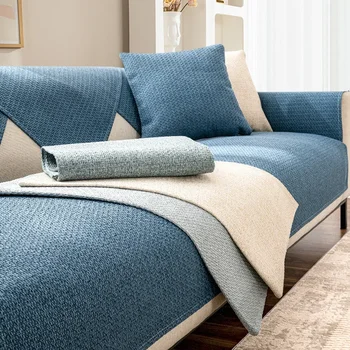 Скандинавская диванная подушка, коврик, мягкий плюшевый чехол для дивана для гостиной, Нескользящее Моющееся полотенце для дивана, одеяло для спинки, Домашний декор