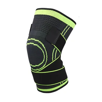 Спортивный компрессионный бандаж для поддержки колена, защита надколенника, Вязаные силиконовые пружинные накладки для ног для езды на велосипеде, бега, Баскетбола, футбола