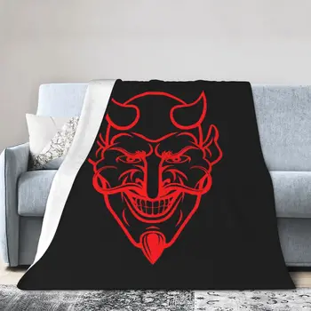 Демон: Дьявол С Рогами, Улыбающийся Постельное Одеяло, Фланелевое Одеяло, Фланелевое Одеяло, Одеяло с кондиционером