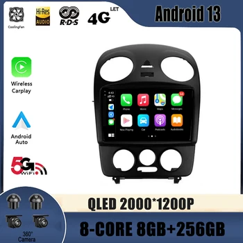 Android 13 Для Volkswagen Beetle A4 2002-2011 Автомобильный Радио Мультимедийный Видеоплеер Навигация 4G Без 2din dvd