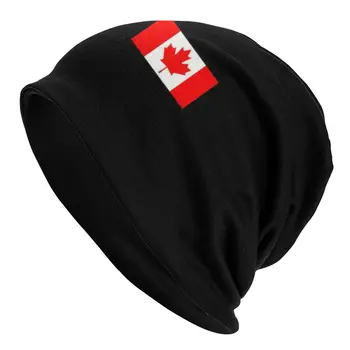 Красные и белые шапочки с канадским флагом, мужские и женские модные зимние теплые вязаные шапки унисекс, шапки-капоты для взрослых Canada Pride,