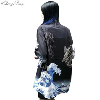 Японское кимоно рубашка пляжное кимоно кардиган женское летнее традиционное японское кимоно юката японские традиционные кимоно V2921
