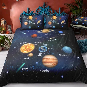 Галактика Вселенная Космические звезды, одеяло, комплект постельных принадлежностей, Пододеяльник, 3 шт., королевский Полноразмерный пододеяльник, Постельное белье, покрывало 240x220