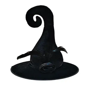 Женская шляпа ведьмы Современная шляпа волшебницы для маскарадного костюма на Хэллоуин