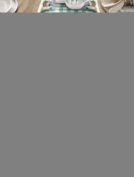 Пасхальный плед Весенний Кролик Цветы Настольная дорожка Свадебный декор Коврики для обеденного стола 2023 Украшение крышки стола