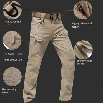 Всесезонная износостойкая тактическая грузовая униформа с несколькими карманами, рабочая одежда, многофункциональные мужские брюки, защитные брюки для рабочих