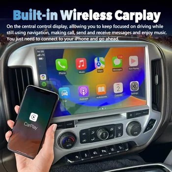 13,3-Дюймовый Мультимедийный Плеер Автомобильный Радиоприемник Стерео Для Chevy Silverado 1500 2018 Chevrolet GMC Sierra Android 2014-2020 GPS Навигация