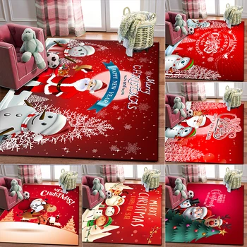С Рождеством Ковер Санта Клаус Красный Прикроватная тумбочка для спальни Диван для гостиной Коврик для пола Домашний декор Входная дверь 