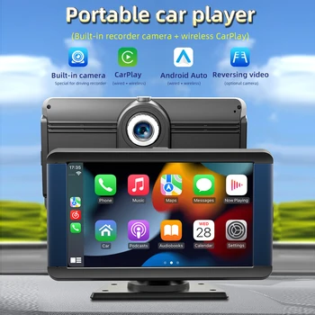 Автомобильный MP5 Плеер Монитор 7-дюймовый Carplay Экран Сенсорный Дисплей Для Автомобиля Грузовик Рекордер Камера Заднего Вида USB BT5.0 Встроенный Динамик